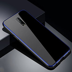 Luxury Aluminum Metal Frame Mirror Cover Case 360 Degrees T02 for Oppo R17 Pro Blue