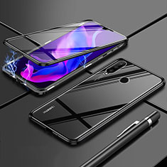 Luxury Aluminum Metal Frame Mirror Cover Case 360 Degrees T03 for Huawei Nova 4e Black