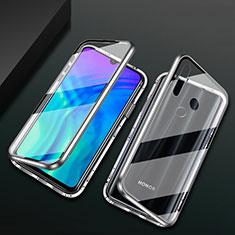 Luxury Aluminum Metal Frame Mirror Cover Case 360 Degrees T04 for Huawei Honor 10i Silver