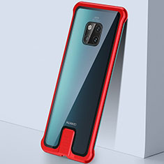 Luxury Aluminum Metal Frame Mirror Cover Case 360 Degrees T05 for Huawei Mate 20 Pro Red