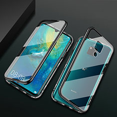 Luxury Aluminum Metal Frame Mirror Cover Case 360 Degrees T05 for Huawei Mate 20 X 5G Black