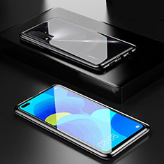 Luxury Aluminum Metal Frame Mirror Cover Case 360 Degrees T05 for Huawei Nova 6 Black