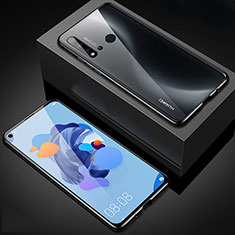 Luxury Aluminum Metal Frame Mirror Cover Case 360 Degrees T05 for Huawei P20 Lite (2019) Black