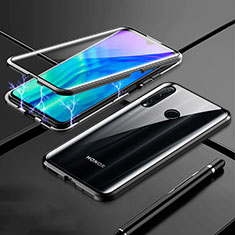 Luxury Aluminum Metal Frame Mirror Cover Case 360 Degrees T07 for Huawei Honor 10i Black