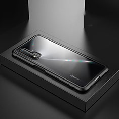Luxury Aluminum Metal Frame Mirror Cover Case 360 Degrees T07 for Huawei Nova 6 5G Black