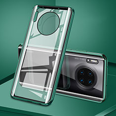 Luxury Aluminum Metal Frame Mirror Cover Case 360 Degrees T08 for Huawei Mate 30 5G Green