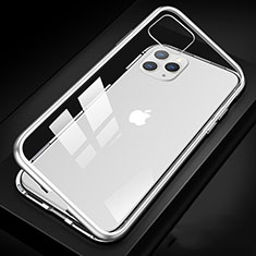 Luxury Aluminum Metal Frame Mirror Cover Case 360 Degrees T09 for Apple iPhone 11 Pro Max White