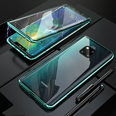 Luxury Aluminum Metal Frame Mirror Cover Case 360 Degrees T10 for Huawei Mate 20 Pro Green