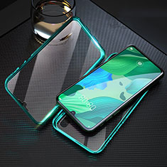 Luxury Aluminum Metal Frame Mirror Cover Case 360 Degrees T11 for Huawei Nova 5 Pro Green