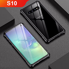 Luxury Aluminum Metal Frame Mirror Cover Case A01 for Samsung Galaxy S10 5G Black
