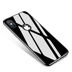 Luxury Aluminum Metal Frame Mirror Cover Case for Apple iPhone Xs Max Black