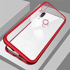 Luxury Aluminum Metal Frame Mirror Cover Case for Huawei Honor V10 Lite Red