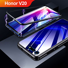 Luxury Aluminum Metal Frame Mirror Cover Case for Huawei Honor View 20 Black