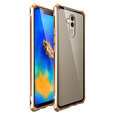 Luxury Aluminum Metal Frame Mirror Cover Case for Huawei Mate 20 Lite Gold