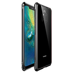Luxury Aluminum Metal Frame Mirror Cover Case for Huawei Mate 20 Pro Black