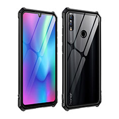 Luxury Aluminum Metal Frame Mirror Cover Case for Huawei P Smart (2019) Black