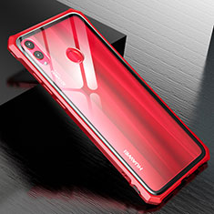 Luxury Aluminum Metal Frame Mirror Cover Case M01 for Huawei Honor 8X Red