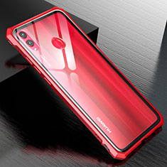 Luxury Aluminum Metal Frame Mirror Cover Case M01 for Huawei Honor V10 Lite Red