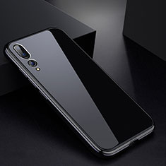 Luxury Aluminum Metal Frame Mirror Cover Case M01 for Huawei P20 Pro Black