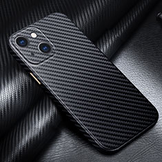 Luxury Carbon Fiber Twill Soft Case Cover for Apple iPhone 15 Black