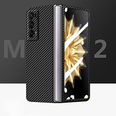 Luxury Carbon Fiber Twill Soft Case Cover for Huawei Honor Magic V2 5G Black