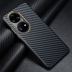 Luxury Carbon Fiber Twill Soft Case Cover for Huawei P50 Black