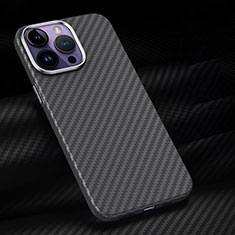 Luxury Carbon Fiber Twill Soft Case T01 for Apple iPhone 16 Pro Max Black