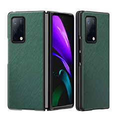 Luxury Leather Matte Finish and Plastic Back Cover Case B01H for Huawei Mate X2 Green