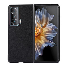 Luxury Leather Matte Finish and Plastic Back Cover Case BH1 for Huawei Honor Magic Vs 5G Black