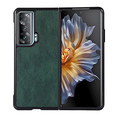 Luxury Leather Matte Finish and Plastic Back Cover Case BH1 for Huawei Honor Magic Vs 5G Green