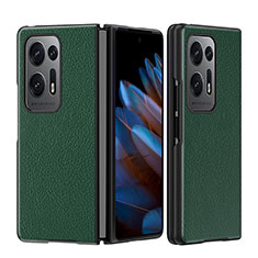 Luxury Leather Matte Finish and Plastic Back Cover Case BH14 for Oppo Find N2 5G Green