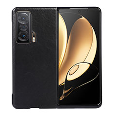 Luxury Leather Matte Finish and Plastic Back Cover Case BH2 for Huawei Honor Magic V 5G Black