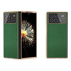 Luxury Leather Matte Finish and Plastic Back Cover Case BH9 for Xiaomi Mix Fold 3 5G Green