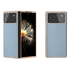 Luxury Leather Matte Finish and Plastic Back Cover Case BH9 for Xiaomi Mix Fold 3 5G Mint Blue