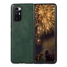 Luxury Leather Matte Finish and Plastic Back Cover Case S03 for Xiaomi Mix Fold 5G Green