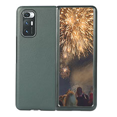 Luxury Leather Matte Finish and Plastic Back Cover Case S04 for Xiaomi Mix Fold 5G Green