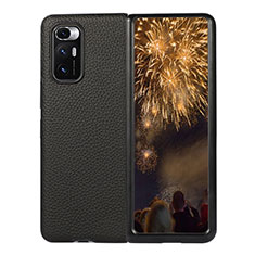 Luxury Leather Matte Finish and Plastic Back Cover Case S08 for Xiaomi Mix Fold 5G Black