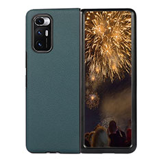 Luxury Leather Matte Finish and Plastic Back Cover Case S10 for Xiaomi Mix Fold 5G Green
