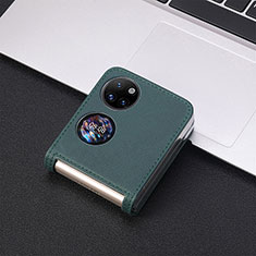 Luxury Leather Matte Finish and Plastic Back Cover Case SD2 for Huawei Pocket S Green