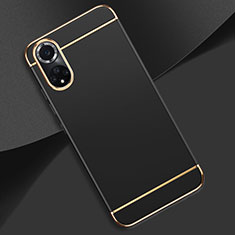 Luxury Metal Frame and Plastic Back Cover Case for Huawei Honor 50 5G Black