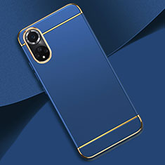 Luxury Metal Frame and Plastic Back Cover Case for Huawei Honor 50 5G Blue