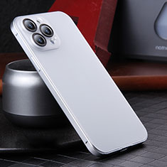 Luxury Metal Frame and Plastic Back Cover Case LF2 for Apple iPhone 14 Pro Max Silver