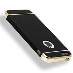 Luxury Metal Frame and Plastic Back Cover Case M01 for Apple iPhone 5 Black