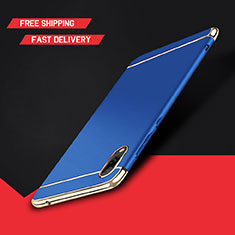 Luxury Metal Frame and Plastic Back Cover Case M01 for Huawei Enjoy 9 Blue