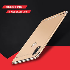 Luxury Metal Frame and Plastic Back Cover Case M01 for Huawei Enjoy 9 Plus Gold