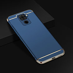 Luxury Metal Frame and Plastic Back Cover Case M01 for Huawei Nova 5z Blue