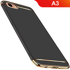 Luxury Metal Frame and Plastic Back Cover Case M01 for Oppo A3 Black