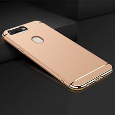 Luxury Metal Frame and Plastic Back Cover Case M01 for Oppo A7 Gold