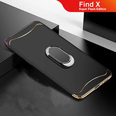 Luxury Metal Frame and Plastic Back Cover Case M01 for Oppo Find X Super Flash Edition Black