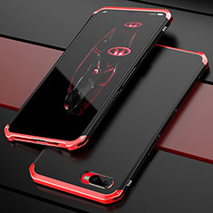 Luxury Metal Frame and Plastic Back Cover Case M01 for Oppo R15X Red and Black